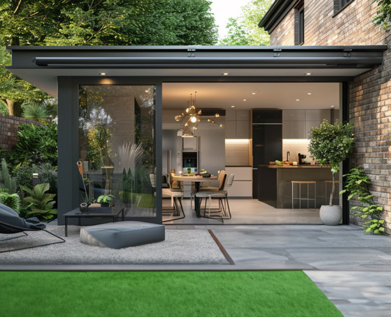 interior view of a house extension